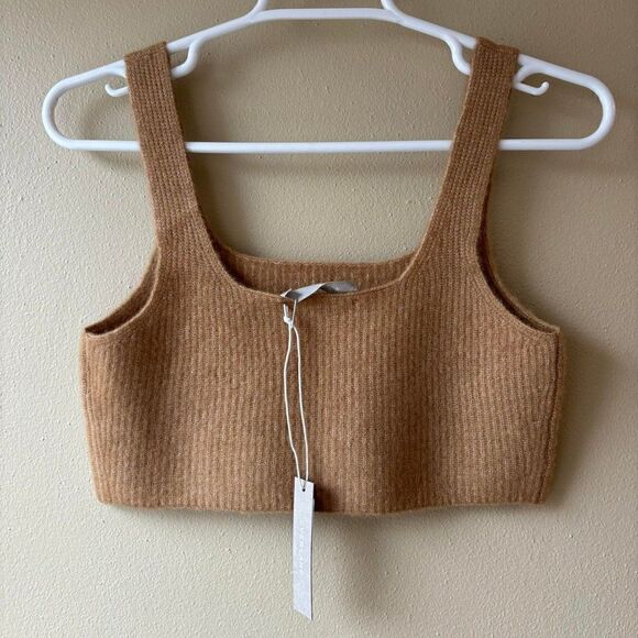 Everlane the Cozy Stretch Wool Blend Tank in Camel Size Medium - Picture 2 of 2
